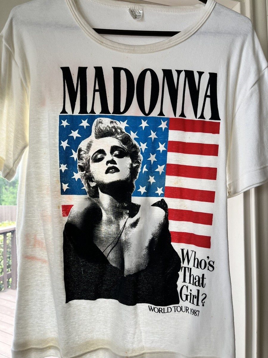 Vintage Rare 1987 MADONNA Who's That Girl World Tour T-shirt