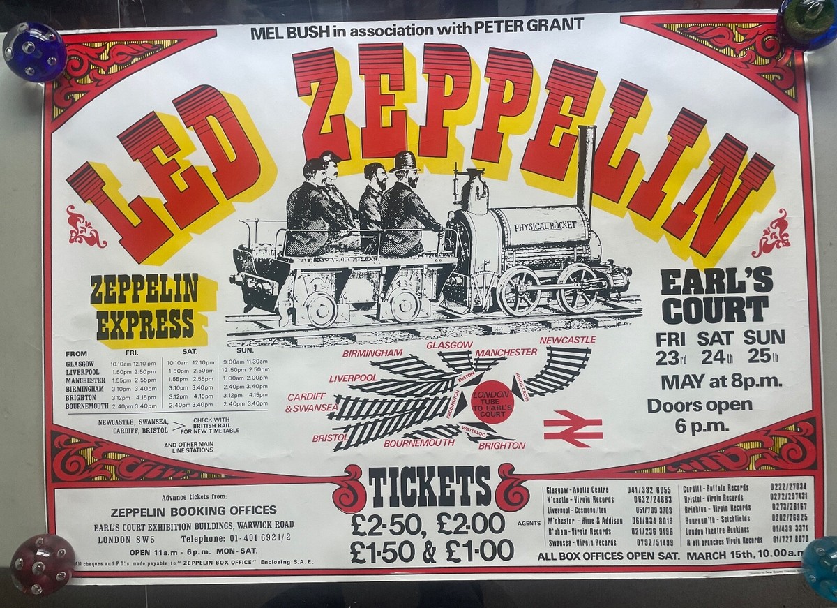 Original Vintage 1975 Led Zeppelin 