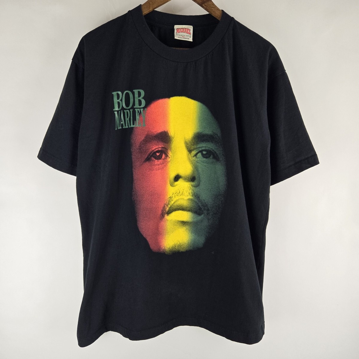 Vintage 90's Bob Marley Rasta Reggae Portrait Big Face T Shirt XL