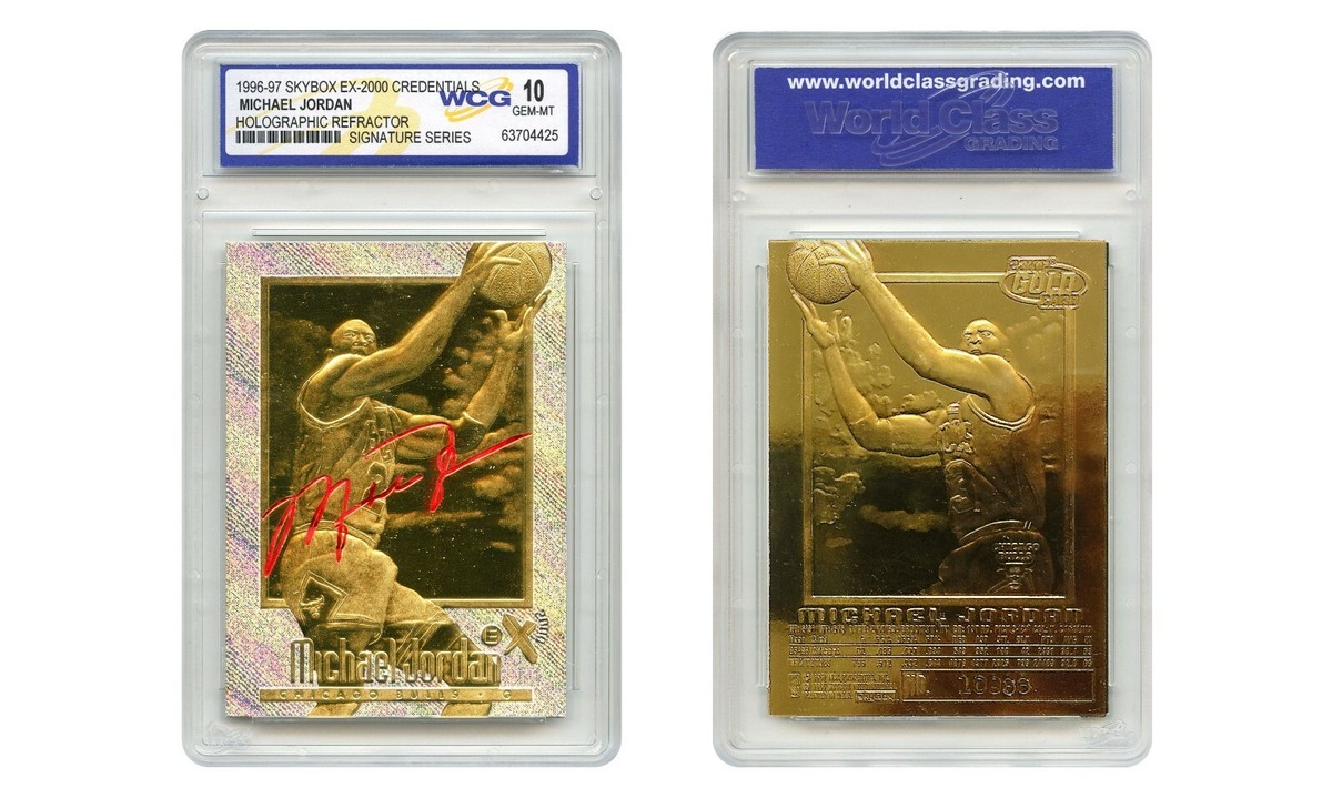 1996-97 MICHAEL JORDAN SKYBOX EX2000 CREDENTIALS GOLD CARD GM 10