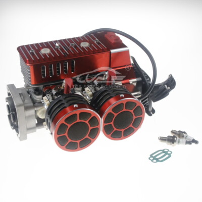 CNC Metal 58CC Two Twin Cylinders Engine Kit For 1/5 HPI RV Baja