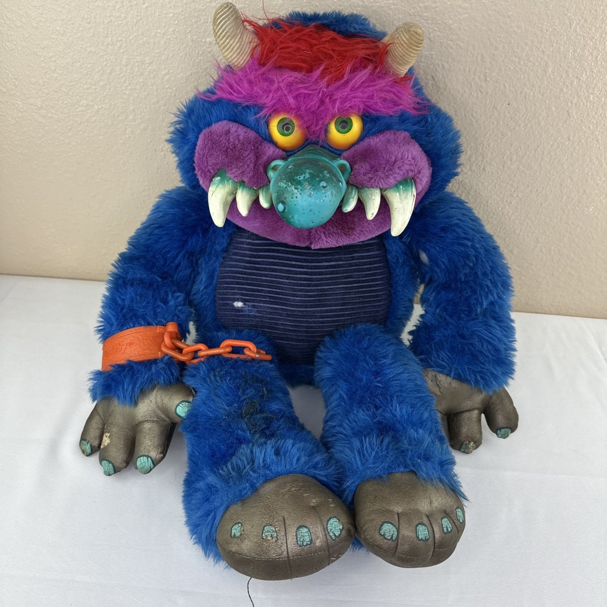 Vintage 1980s My Pet Monster Plush AmToy Big Original One Cuff