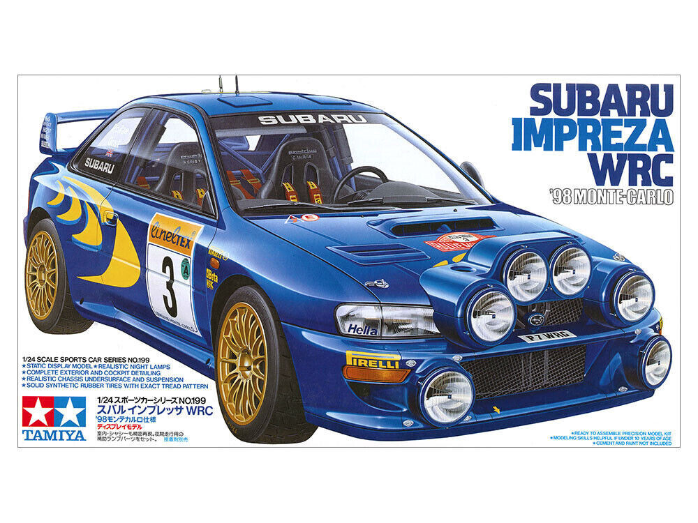 1:24 Scale Subaru Impreza GC8 Monte Carlo 98 WRC Rally Model Kit