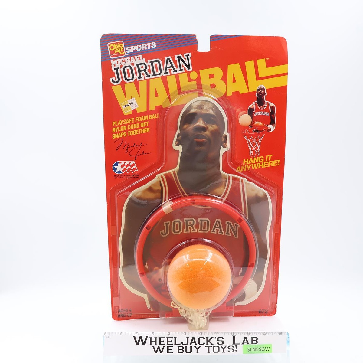 Michael Jordan Wall Ball Toy Set 1990 Ohio Art Sports NEW SEALED