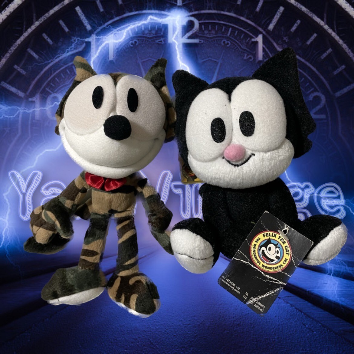 Felix the Cat & Baby Felix Plush Dolls Vintage 1999s & 2000s