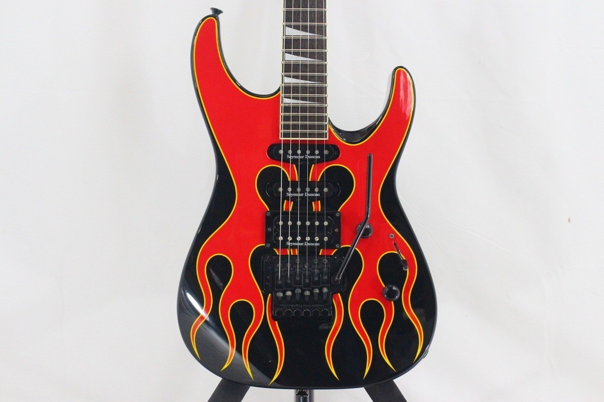 Jackson DK2 HRF Black with Hot Rod Flames Graphic Made in Japan