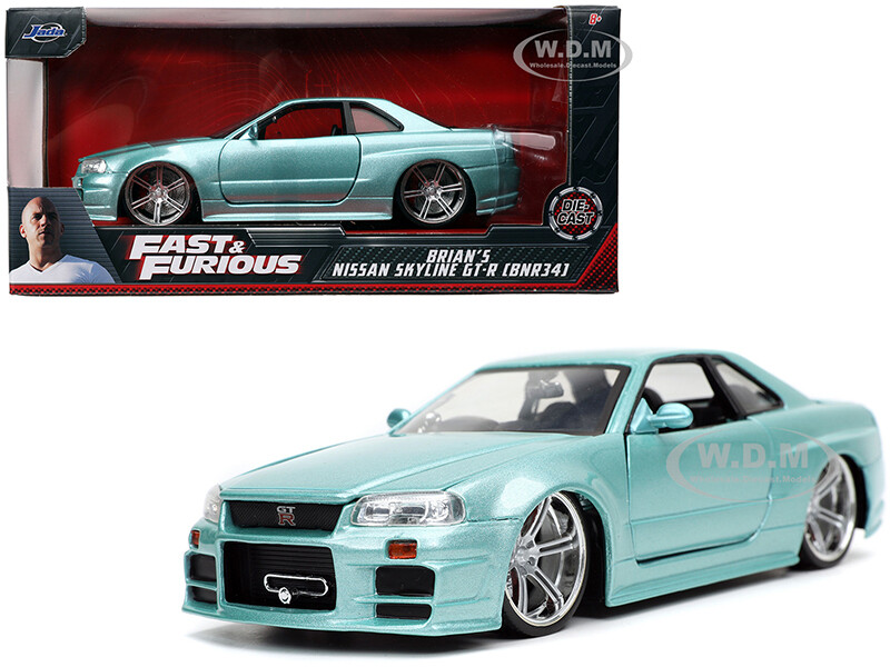 BRIAN'S NISSAN SKYLINE GT-R BNR34 TURQUOISE 
