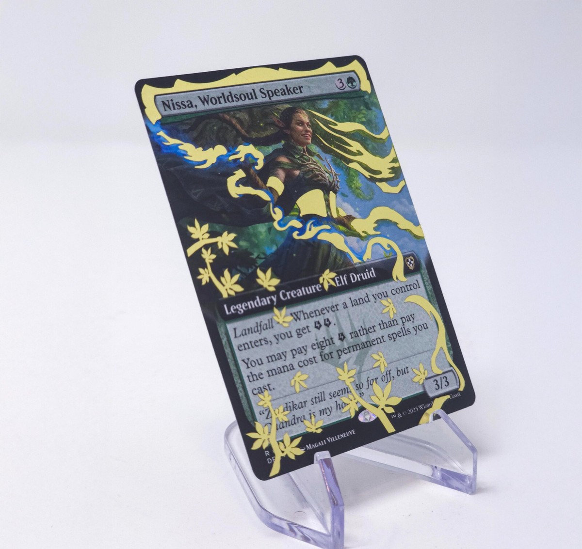 MTG Nissa, Worldsoul Speaker - *Altered with Gold foil vinyl - | eBay