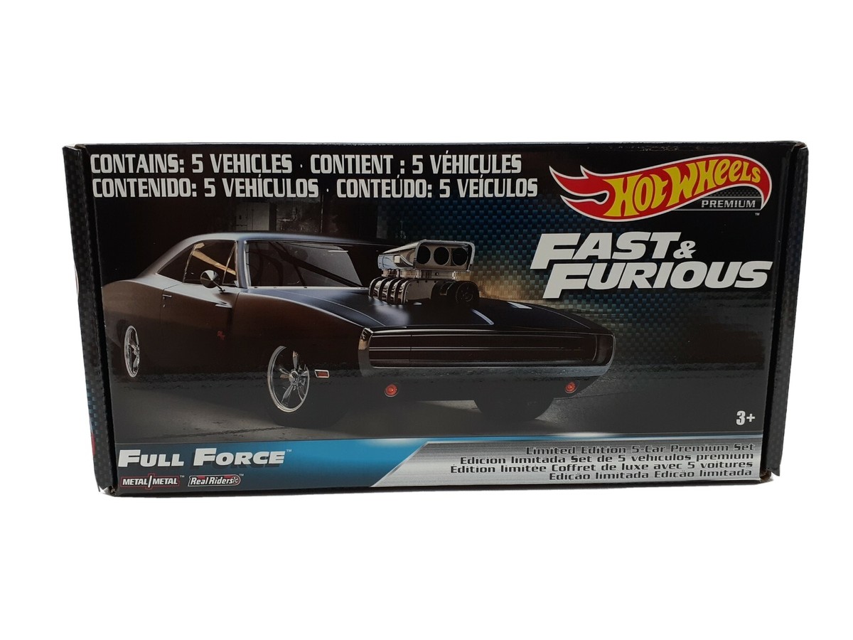 Hot Wheels Fast & Furious Full Force 5-Pack Sealed Premium Box Set