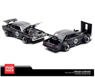 Pop Race Nissan GTR V8 Drift Hakosuka with Datsun Laurel C130 HK
