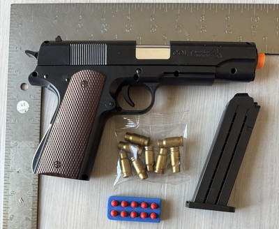 Realistic Toy Gun Colt 1911 Shell Ejecting EVA Foam Blaster Pistol