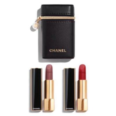 CHANEL Rouge Allure Velvet Set of 2 Lipsticks 458 459 LES PERLES