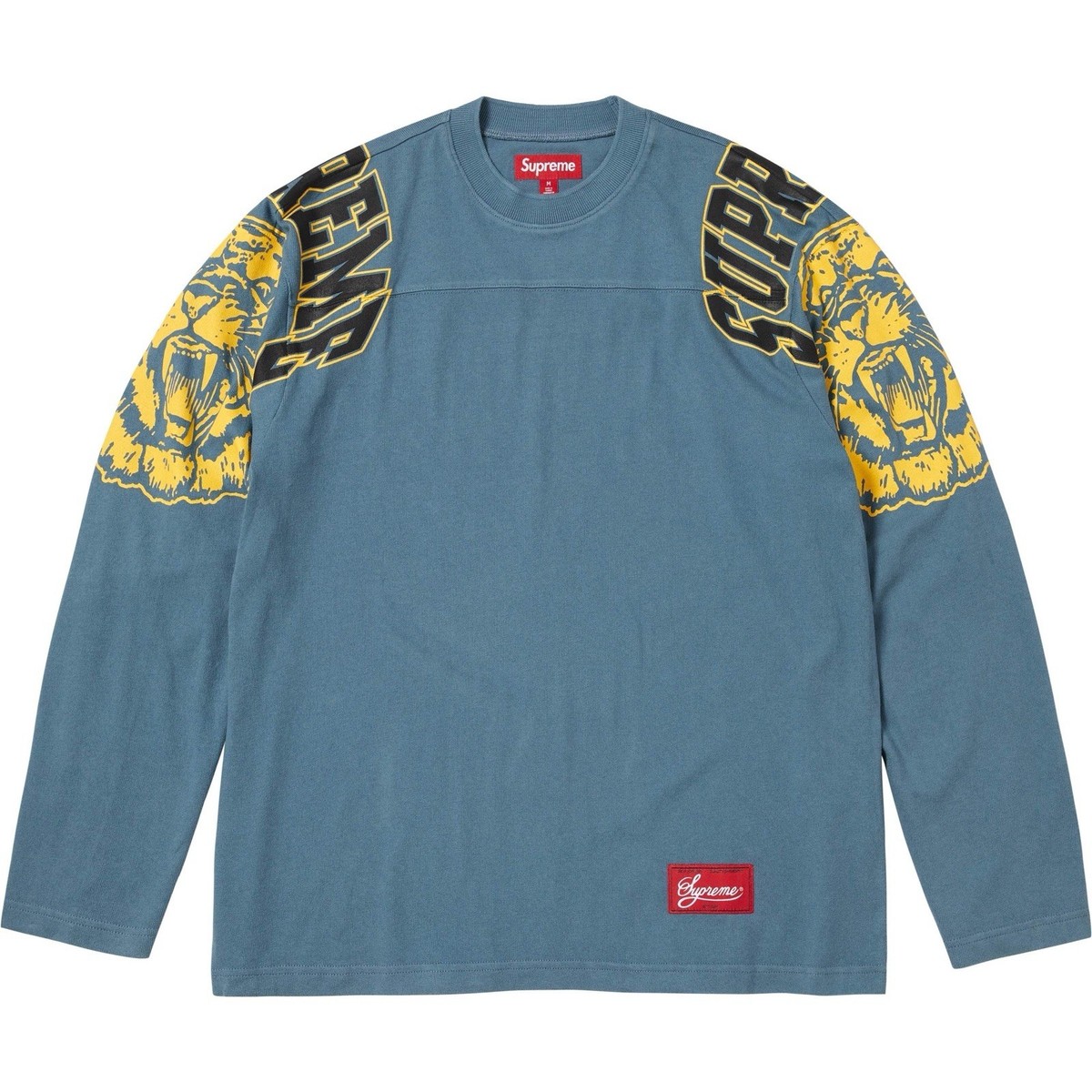 Supreme MASCOT L/S FOOTBALL TOP Slate FW25 Size XXL Cotton Jersey