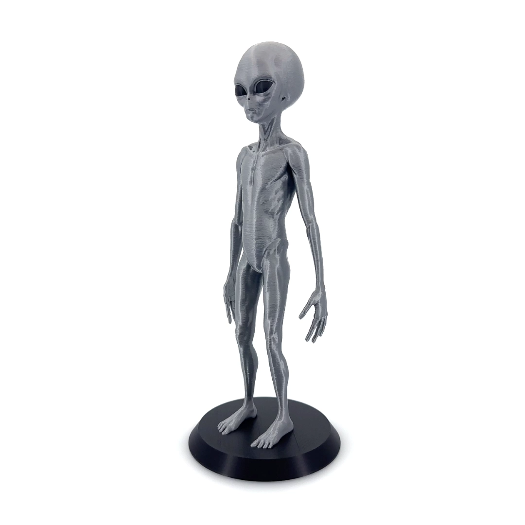 Grey Alien Figurine - 3D Printed Sci-Fi Extraterrestrial Figure