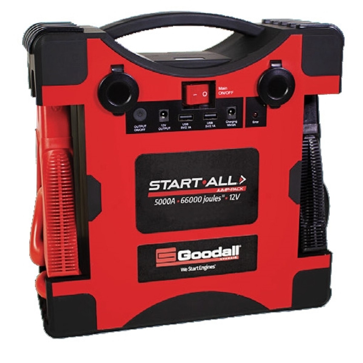 Goodall Jp-12-5000 5000 Amp 12V Lithium Ion Jumpstart Pack + Free