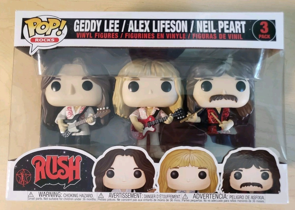 Funko Pop 'Rocks' RUSH Vinyl Figure 3-Pack New GEDDY LEE Alex