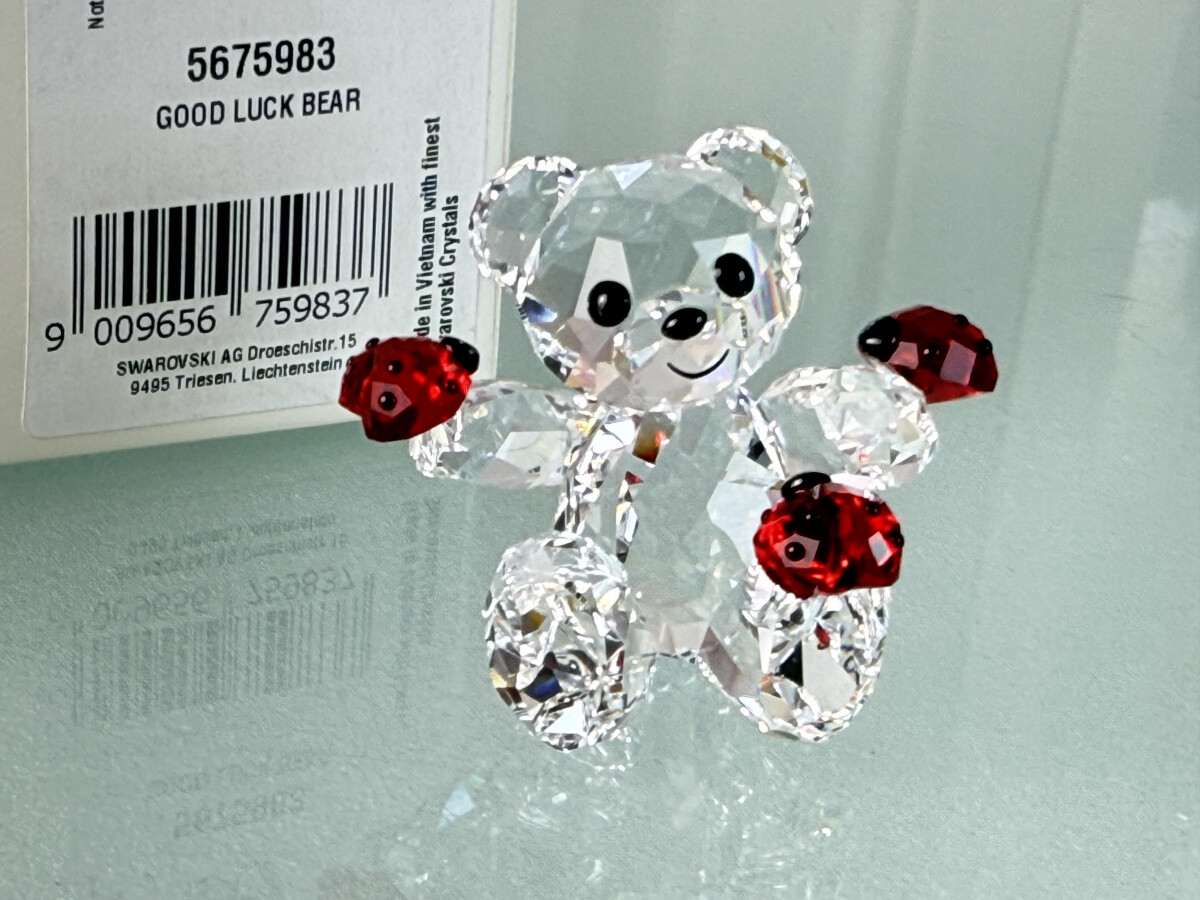 Swarovski Figurine 5675938 Kris Bear Good Luck Ladybug 3.8cm