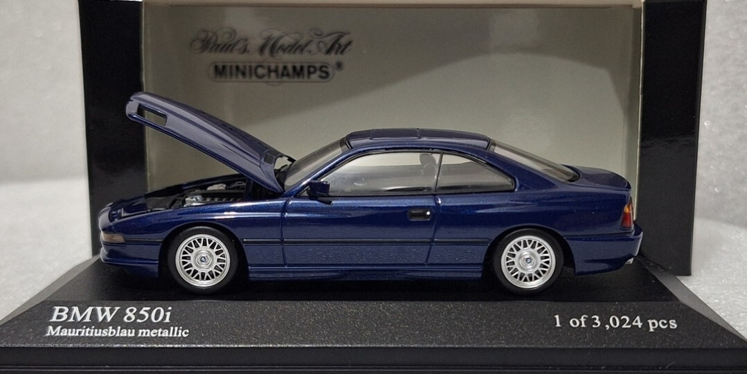 BMW 8-Series 850i Coupe (E31) 1991 Blue Met 1:43 Minichamps