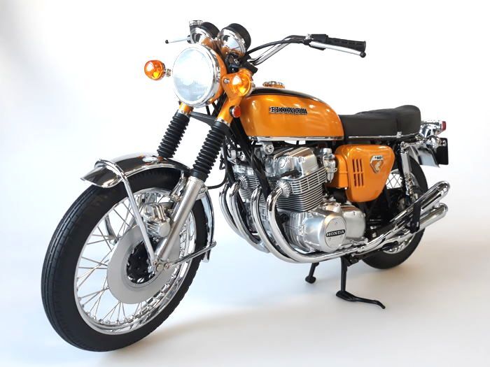 MINICHAMPS 1/6 HONDA CB750 Four KO 1969 Gold Metalic Diecast Model