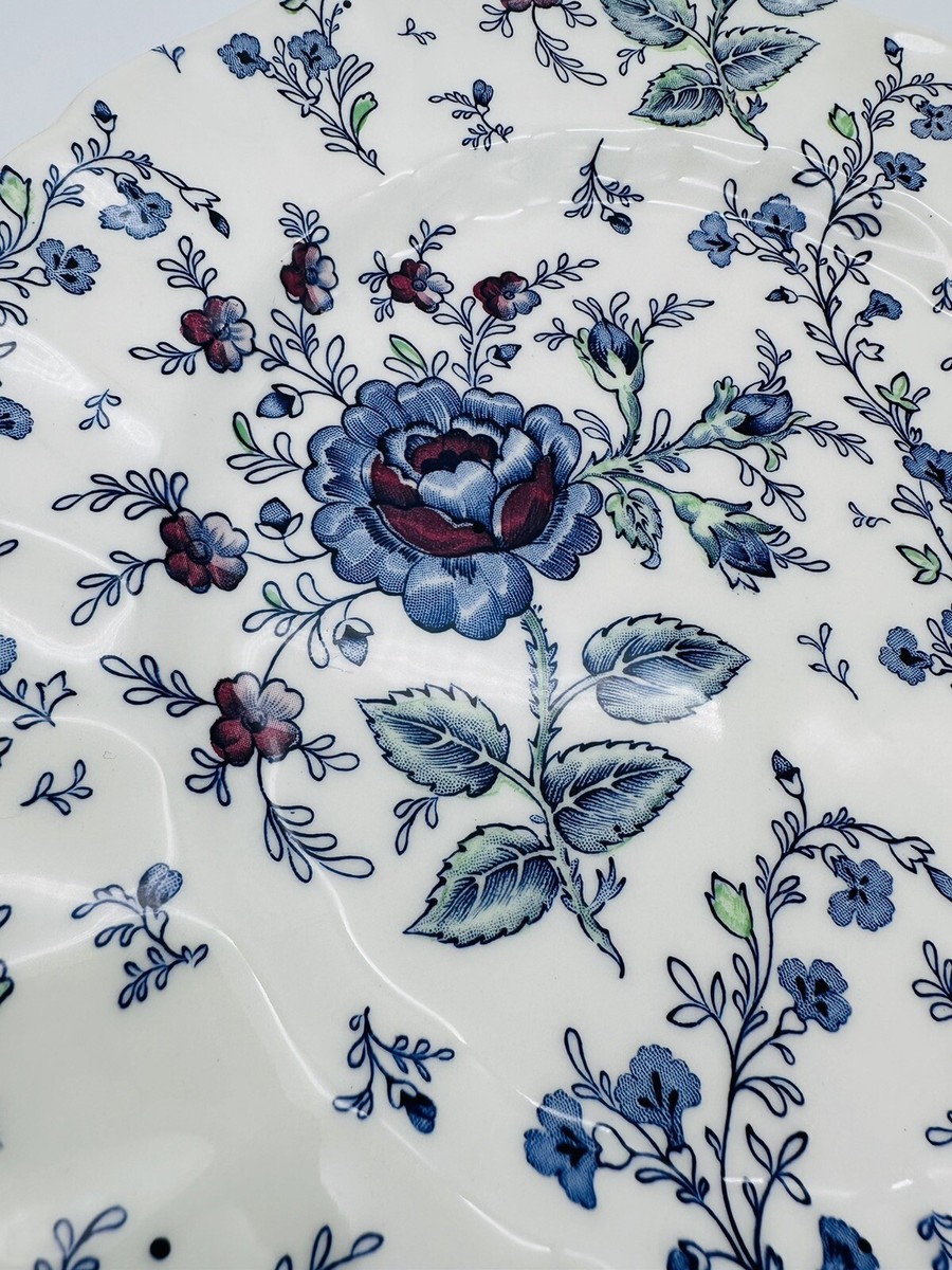 Johnson Brothers Rose Chintz Blue Pattern Dinner Plate 9.75