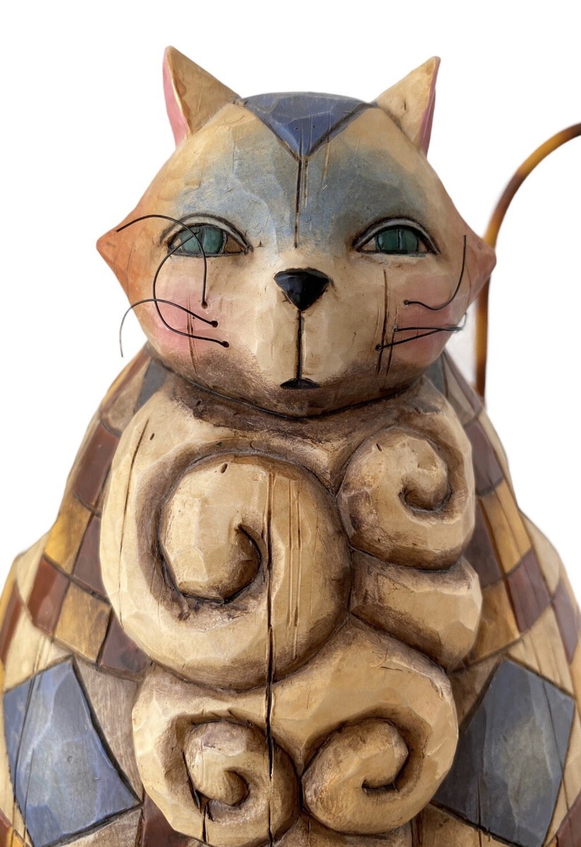 Heartwood Creek Jim Shore Large Cat Figurine Dated 2004 Retired