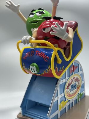 M&M's Wild Thing Roller Coaster M&M Candy Dispenser Green and Red