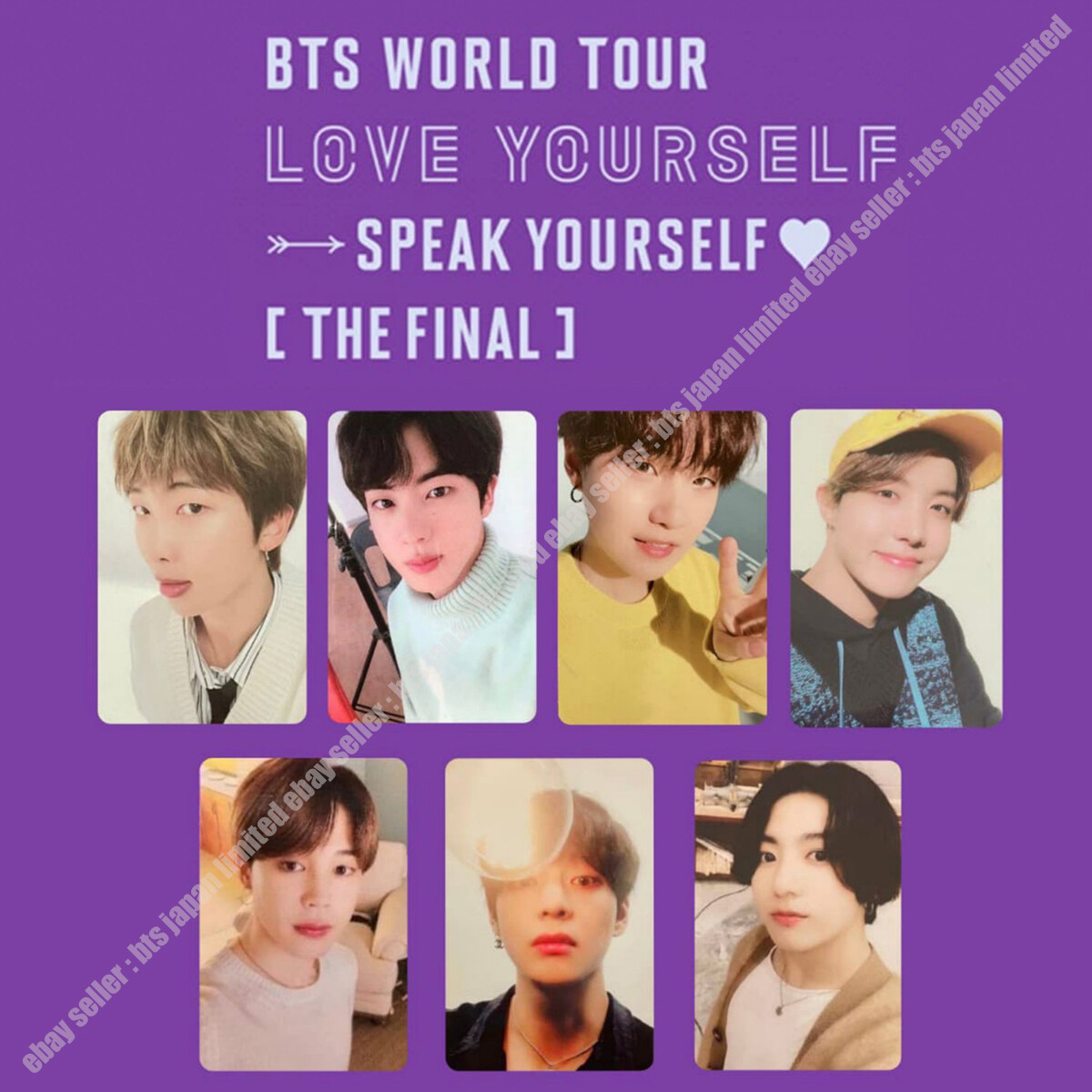 BTS Love Yourself SYS Final DIGITAL CODE Photocard RM JIN SUGA