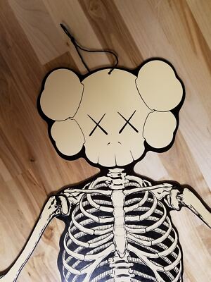 KAWS Skeleton Cardboard Wall Hanging Bone | eBay
