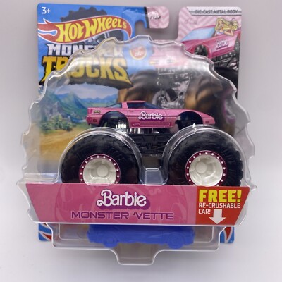 Hot Wheels 2021 Monster Trucks Pink Barbie Monster 'Vette | eBay