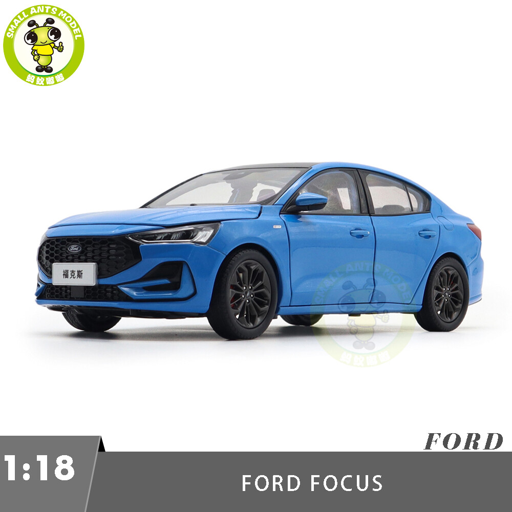 1/18 Ford Focus 2022 Blue Diecast Model Toys Car Gifts For Father
