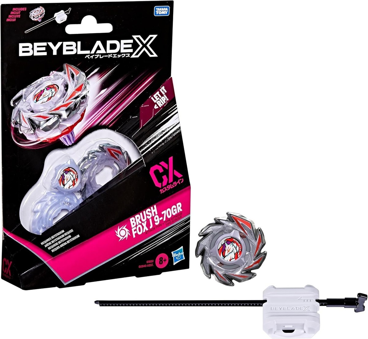 Hasbro Takara Tomy Beyblade X Fox Brush J9-70GR Jaggy Gear Rush