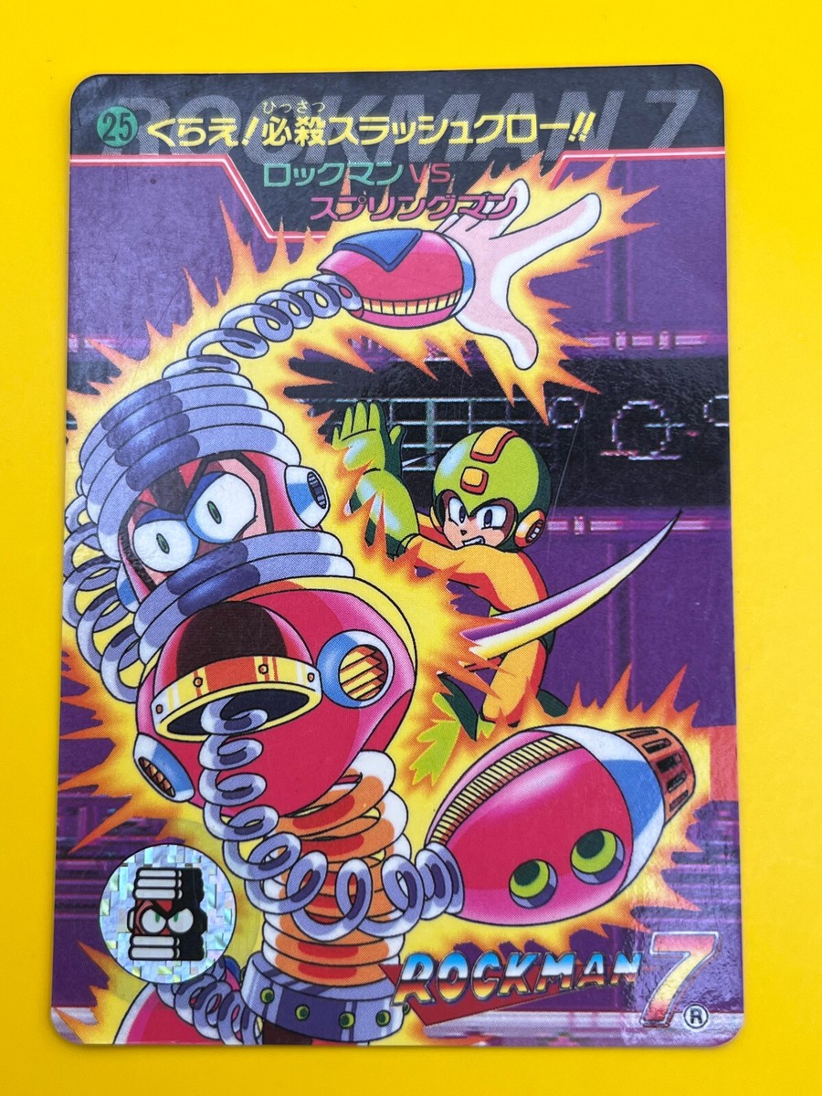Spring Man Rock Man 7 Mega Man Card No.25 TCG Capcom Bandai 1995