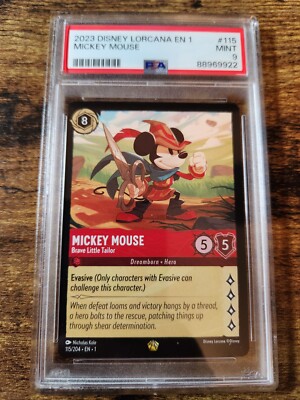 Disney Lorcana First Chapter Mickey Mouse Brave Little Tailor PSA