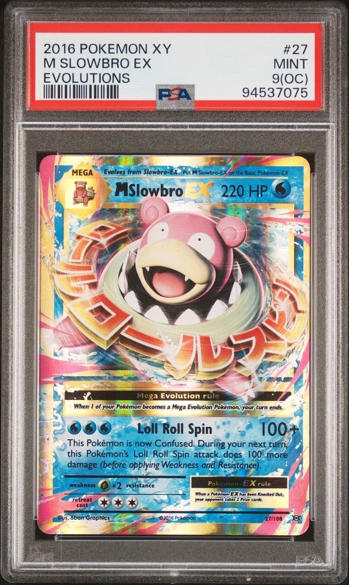 2016 Pokemon XY Evolutions # 27 Mega Slowbro EX PSA 9 (OC) MINT