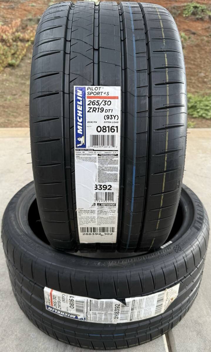 TWO BRAND NEW 265/30ZR19 (93Y) Michelin Pilot Sport 4S PS4S Tires