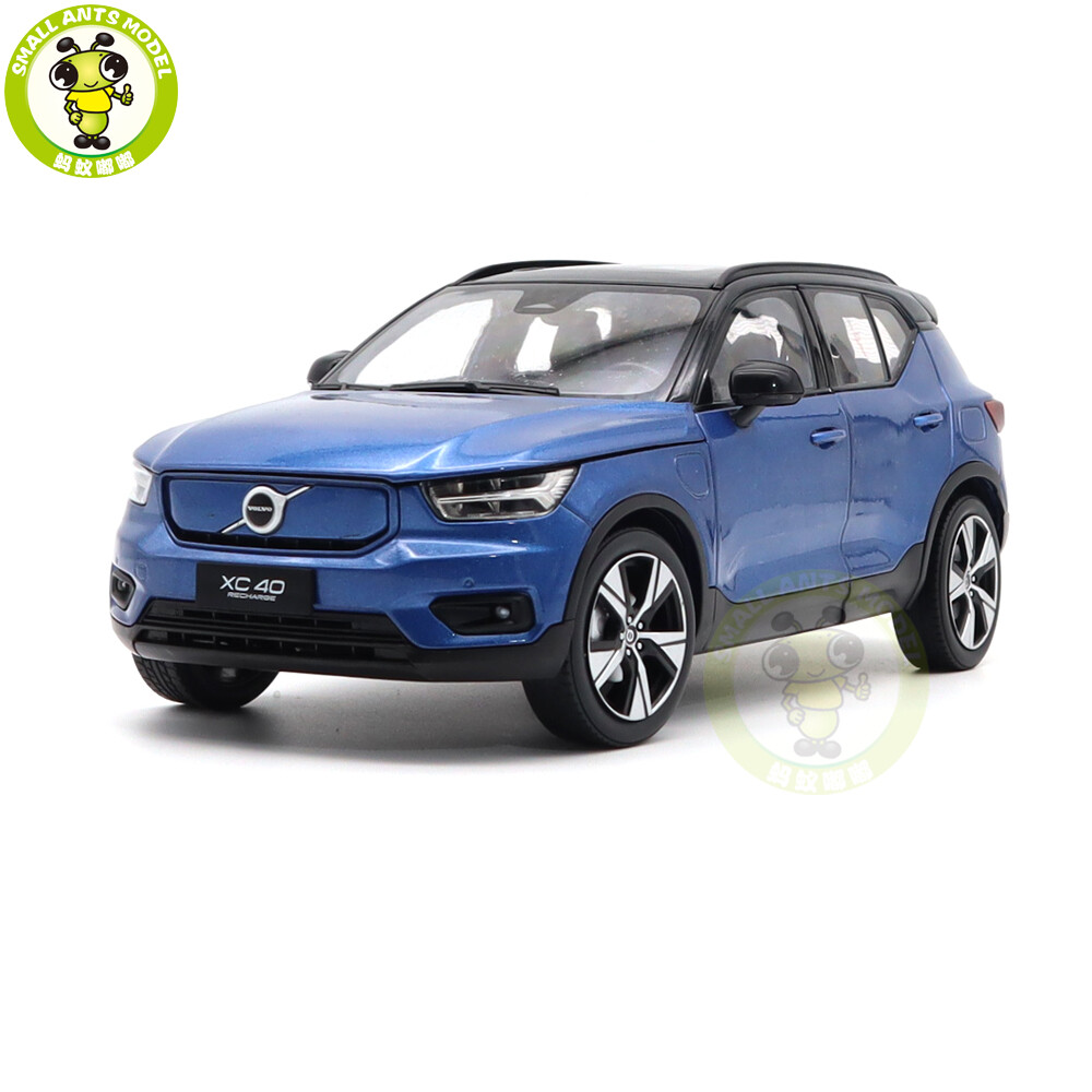1/18 Volvo XC40 Recharge Electric Car Blue Diecast Model Toy Car