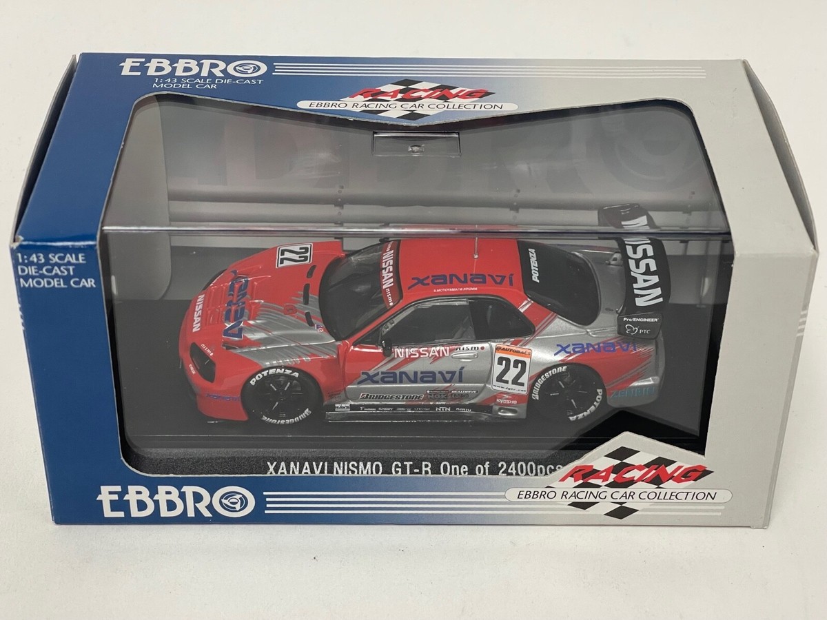 1/43 Ebbro Xanavi Nismo Nissan GT-R R34 JGTC 2002 car #22 #334