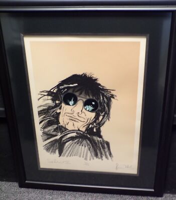 Ron Ronnie Wood Self Portrait II, Hand Signed Artwork, LE Framed