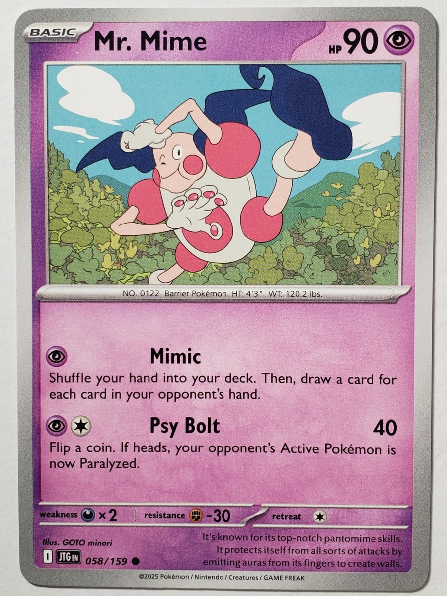 Mr. Mime 058/159 NM / M - Journey Together Pokemon Card - $2