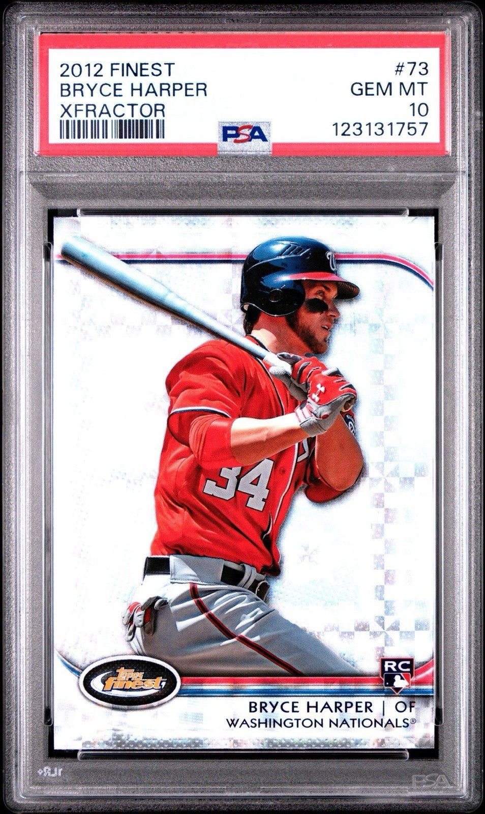 Bryce Harper 2012 Topps Finest #73 X-Fractor Price Guide - Sports