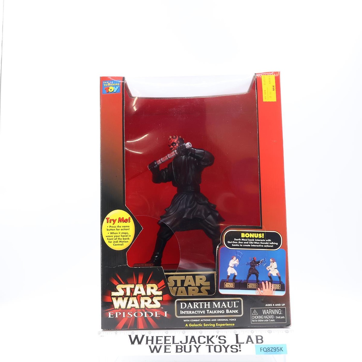 Darth Maul Interactive Talking Bank Star Wars 1999 Thinkway Toys