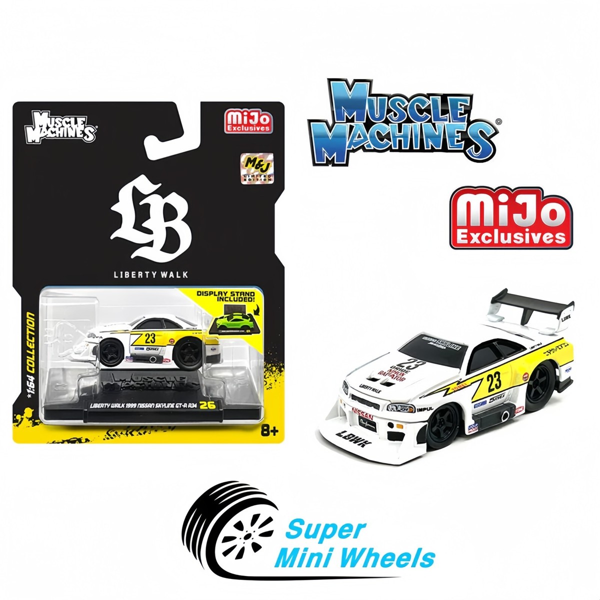 Muscle Machines 1:64 LBWK Nissan GT-R R34 Super Silhouette Skyline