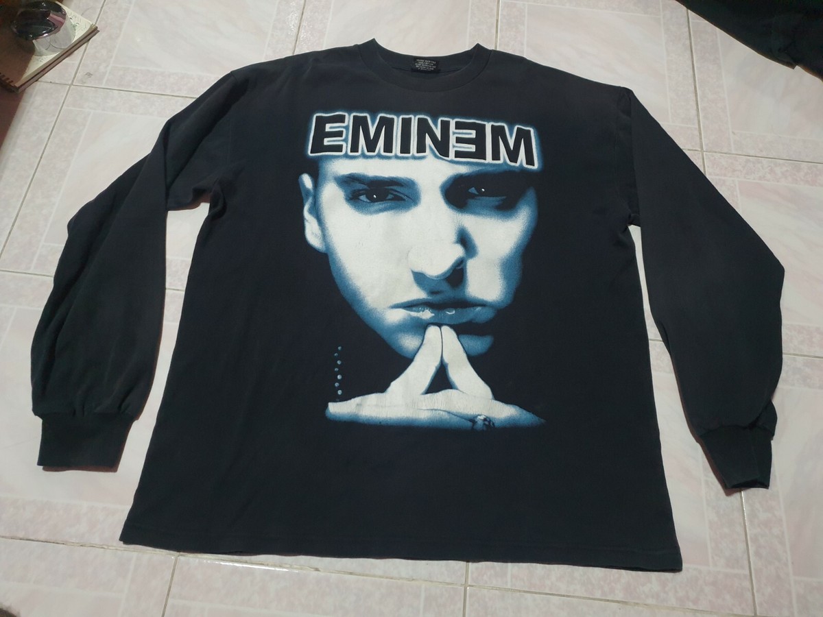 Rare Vintage Eminem Bootleg Hip hop rap tee Long Sleeve T Shirt