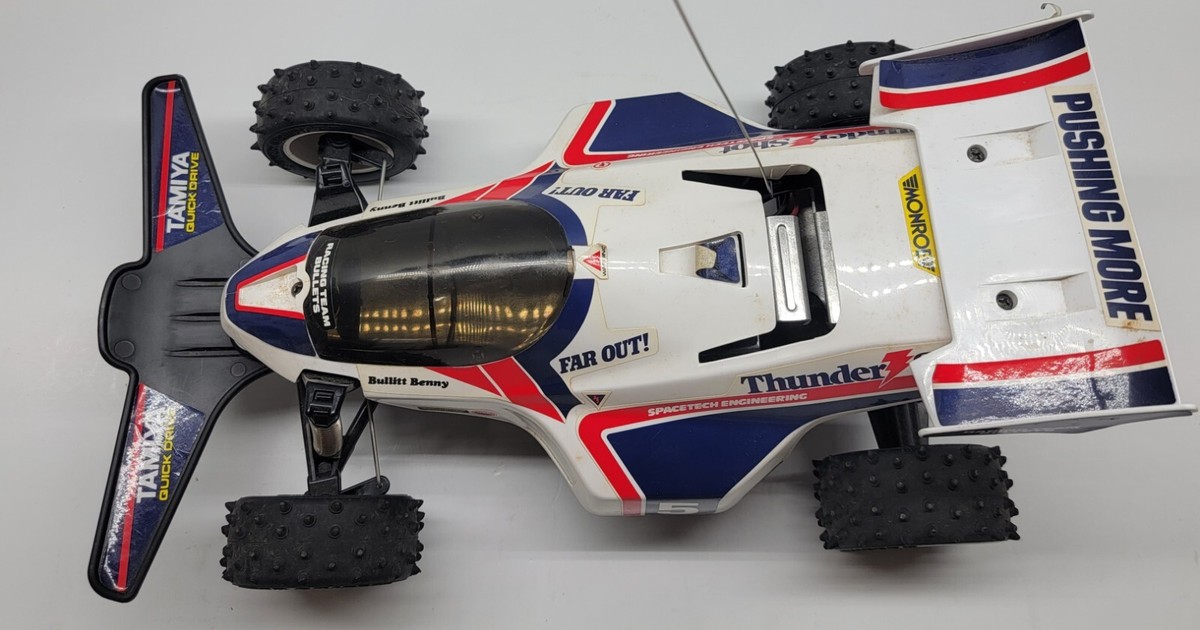 1988 TAMIYA THUNDER SHOT 1/14 SCALE QUICK DRIVE R/C MODEL ( RUNS
