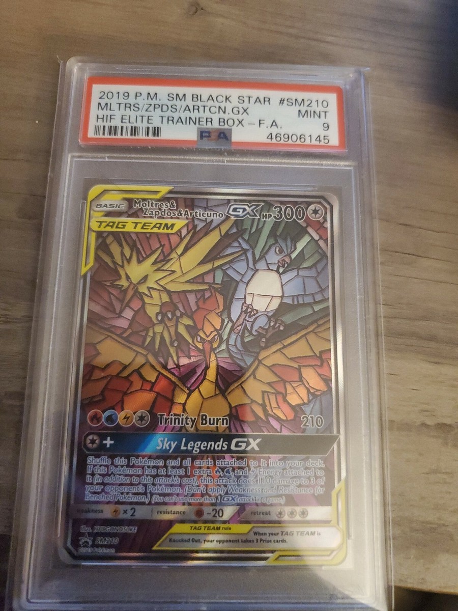 2019 pokemon sm black star #sm210 full art moltres zapdos articuno