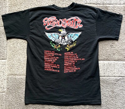 Vintage Aerosmith 1993 Aero Force One Get A Grip Tour T Shirt Mens