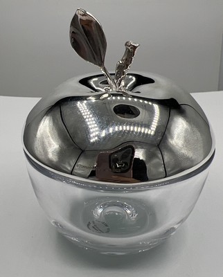 Authentic Tiffany & Co. Crystal Apple Box Sterling Silver Everyday