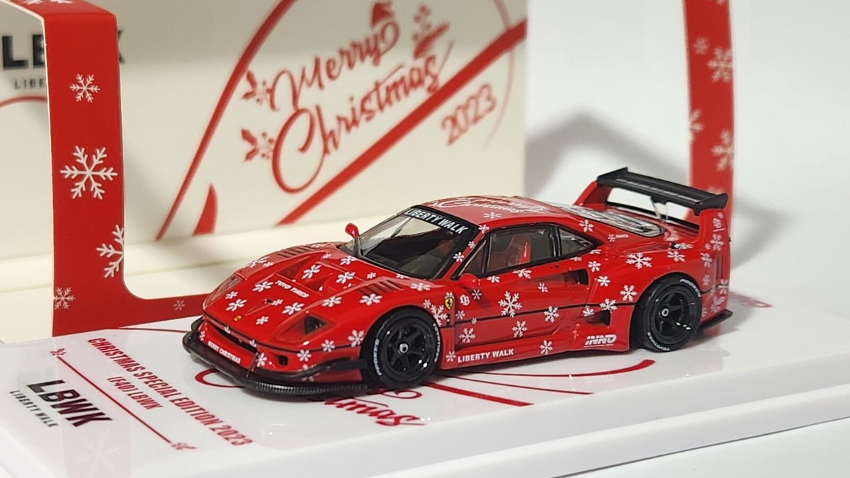 1:64 inno64 Ferrari F40 LBWK Christmas Special Edition 2023 Red
