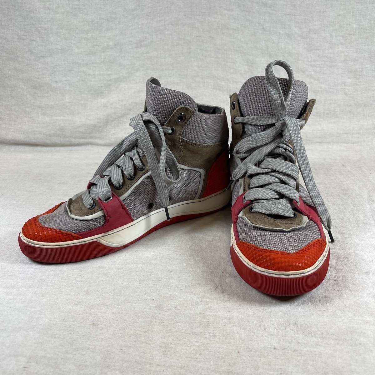 Lanvin High Top Trainers Streetwear Tennis Shoes Sneakers Men's 8
