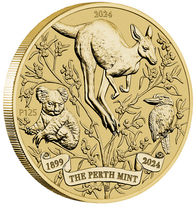 THE PERTH MINT'S 125TH ANNIVERSARY 2024 Base Metal $1 COIN In Card